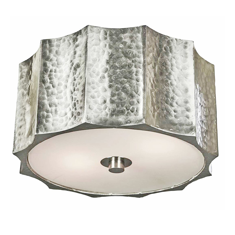 Потолочный светильник Grooved Nickel Drum Никель Потолочный светильник Grooved Nickel Drum Никель во Владивостоке | Loft Concept