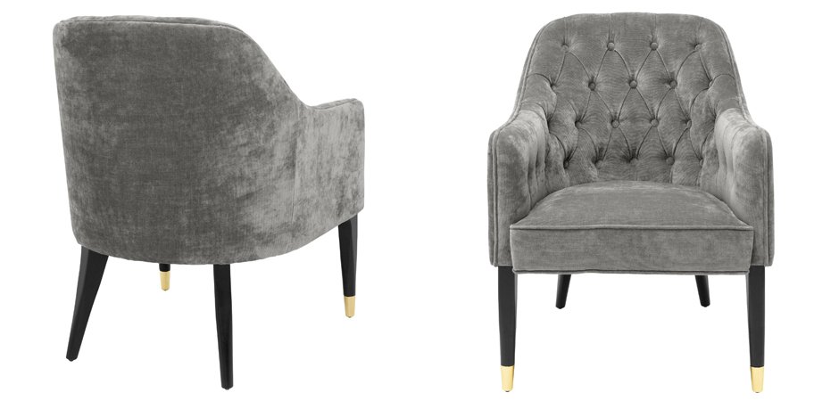 Кресло Eichholtz Chair Cyrus Grey Кресло Eichholtz Chair Cyrus Grey - Loft-Concept во Владивостоке