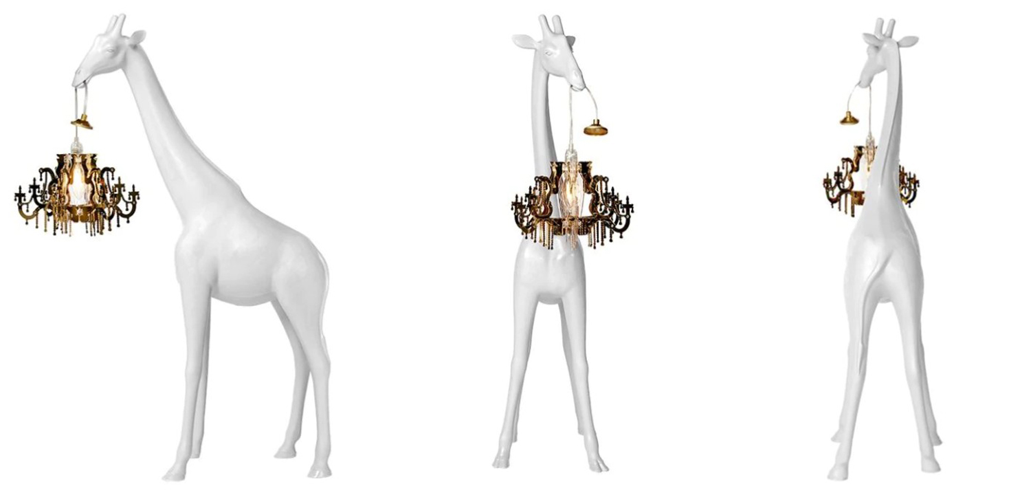 Настольная лампа белый жираф White Giraffe Table Lamp - фото