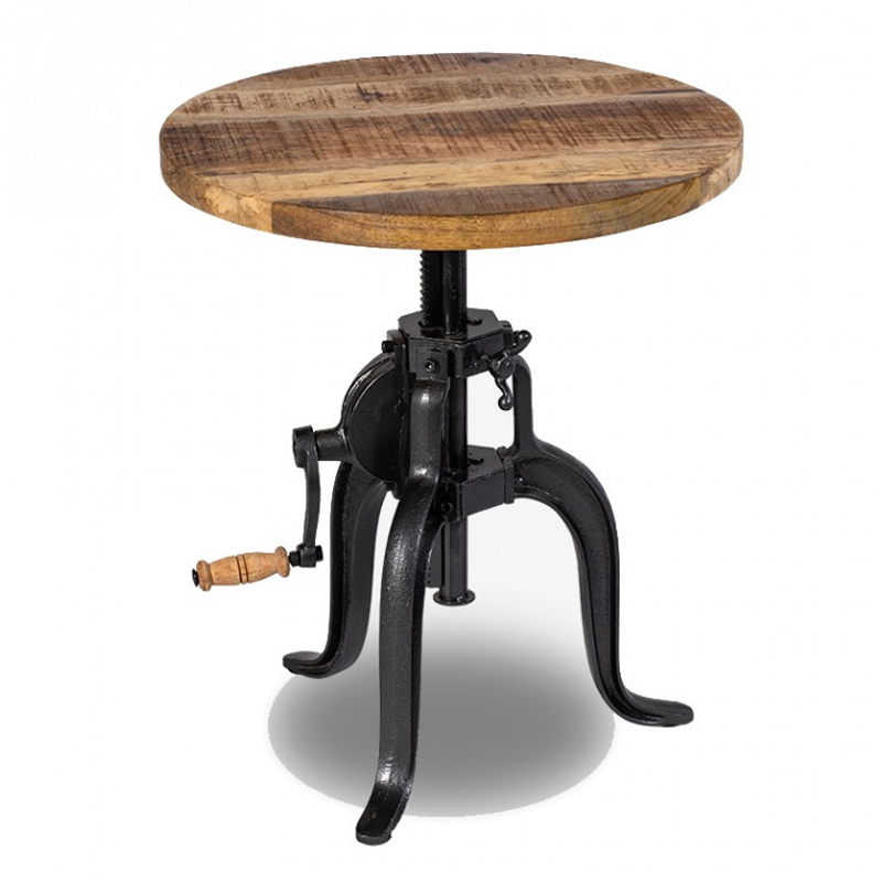 Приставной стол Jack-Screw Side Table Черный Коричневый во Владивостоке | Loft Concept 