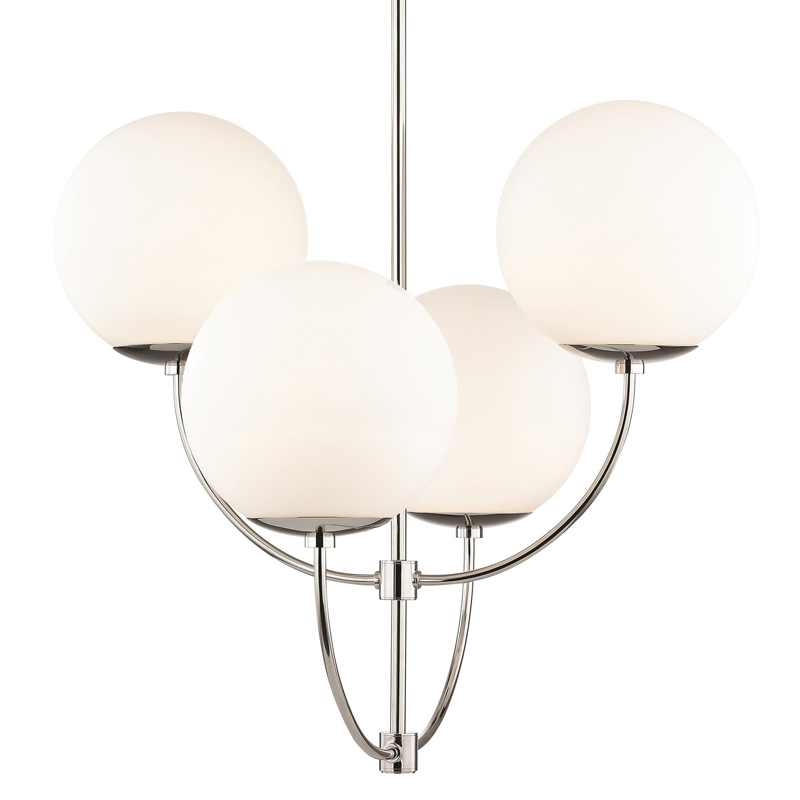 Люстра Breasal White Matte Balls Chandelier Chrome Хром Белое матовое стекло Люстра Breasal White Matte Balls Chandelier Chrome Хром Белое матовое стекло во Владивостоке | Loft Concept