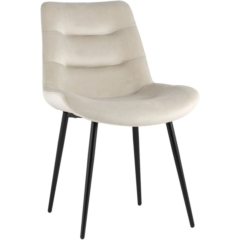 Стул Austin Chair Молочный Веелюр Молочный Черный во Владивостоке | Loft Concept 