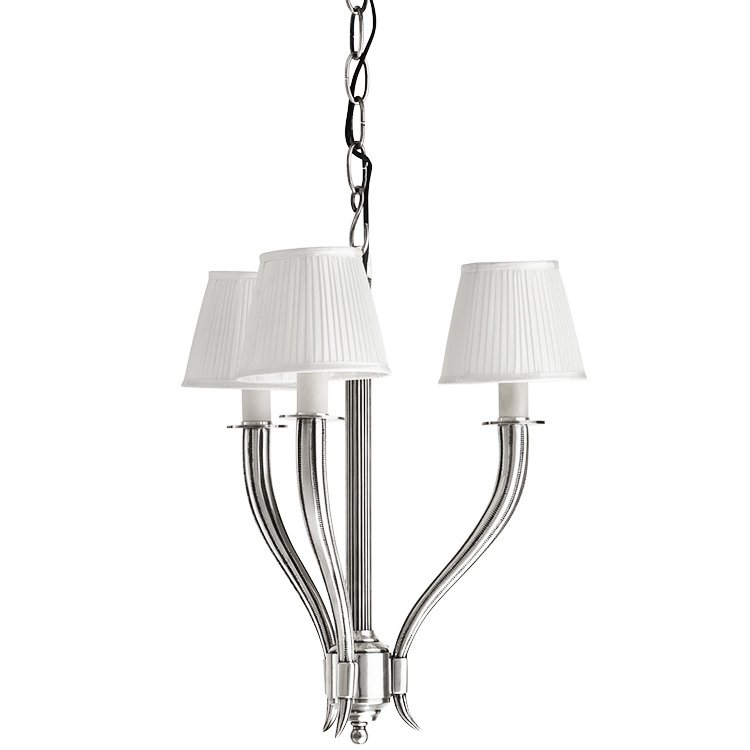 Люстра Eichholtz Chandelier Mayflower 3 Белый Нержавеющая сталь Люстра Eichholtz Chandelier Mayflower 3 Белый Нержавеющая сталь во Владивостоке | Loft Concept