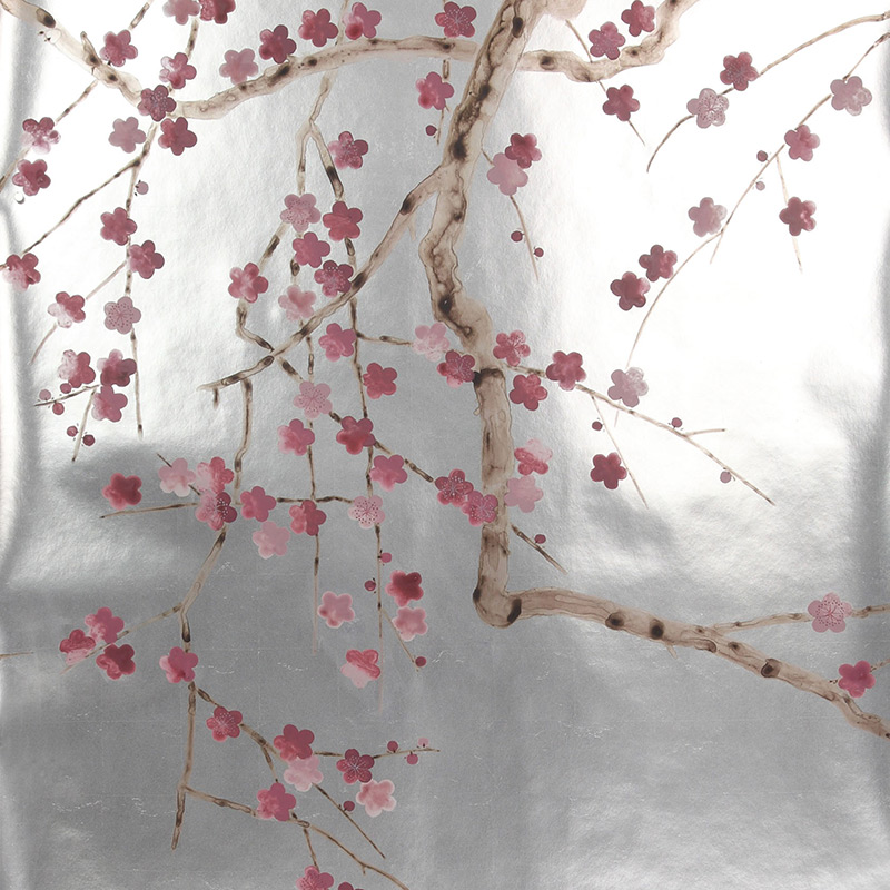 Обои ручная роспись Plum Blossom Blossom on Tarnished Silver gilded paper Обои ручная роспись Plum Blossom Blossom on Tarnished Silver gilded paper во Владивостоке | Loft Concept