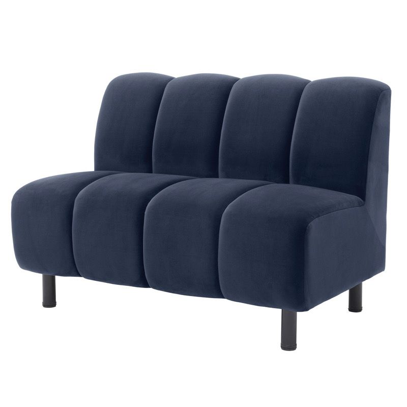 Диван Eichholtz Sofa Hillman I Сапфирово-синий Черный Диван Eichholtz Sofa Hillman I Сапфирово-синий Черный во Владивостоке | Loft Concept