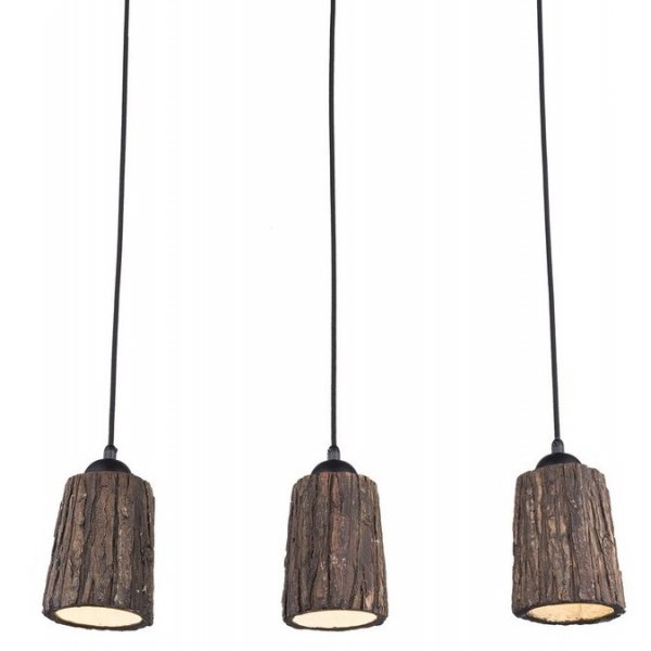 Люстра Wood Log Pendant 3 Коричневый Люстра Wood Log Pendant 3 Коричневый во Владивостоке | Loft Concept