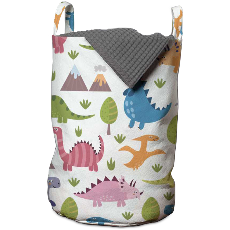 Корзина Colored Dinosaurs Basket Мульти Белый Корзина Colored Dinosaurs Basket Мульти Белый во Владивостоке | Loft Concept