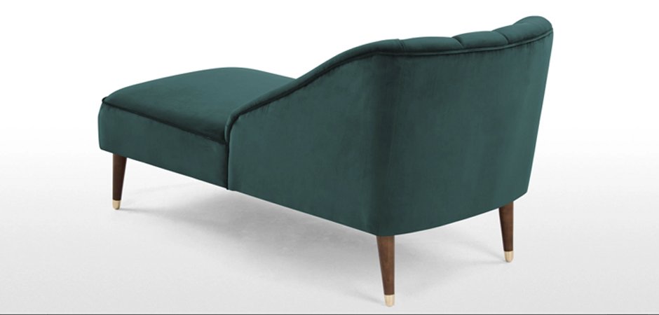 Кушетка Chaise Longue, Peacock Blue Velvet Кушетка Chaise Longue, Peacock Blue Velvet - Loft-Concept во Владивостоке