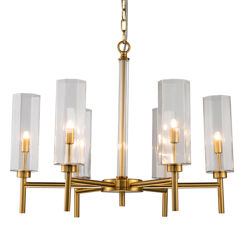 Люстра Claudine Chandelier 65 Латунь Прозрачный Люстра Claudine Chandelier 65 Латунь Прозрачный во Владивостоке | Loft Concept
