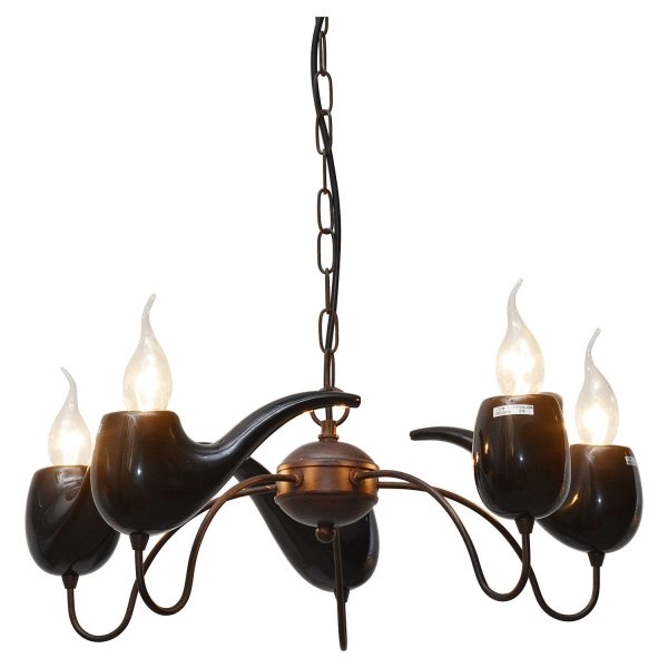 Люстра Smoking Pipes Chandelier Черный Люстра Smoking Pipes Chandelier Черный во Владивостоке | Loft Concept