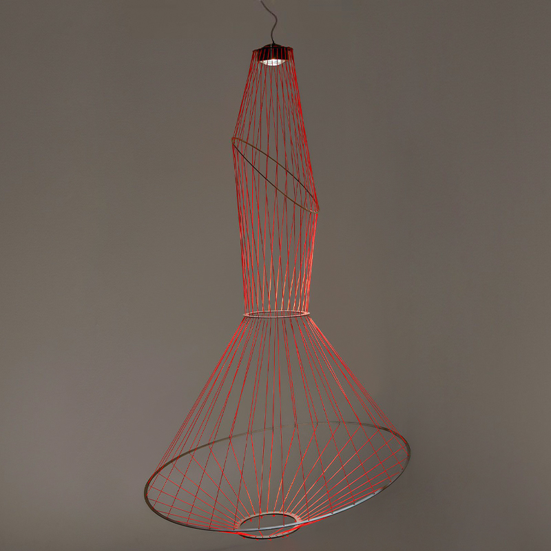 Люстра Light Threads Object Lighting Красный Черный Люстра Light Threads Object Lighting Красный Черный во Владивостоке | Loft Concept