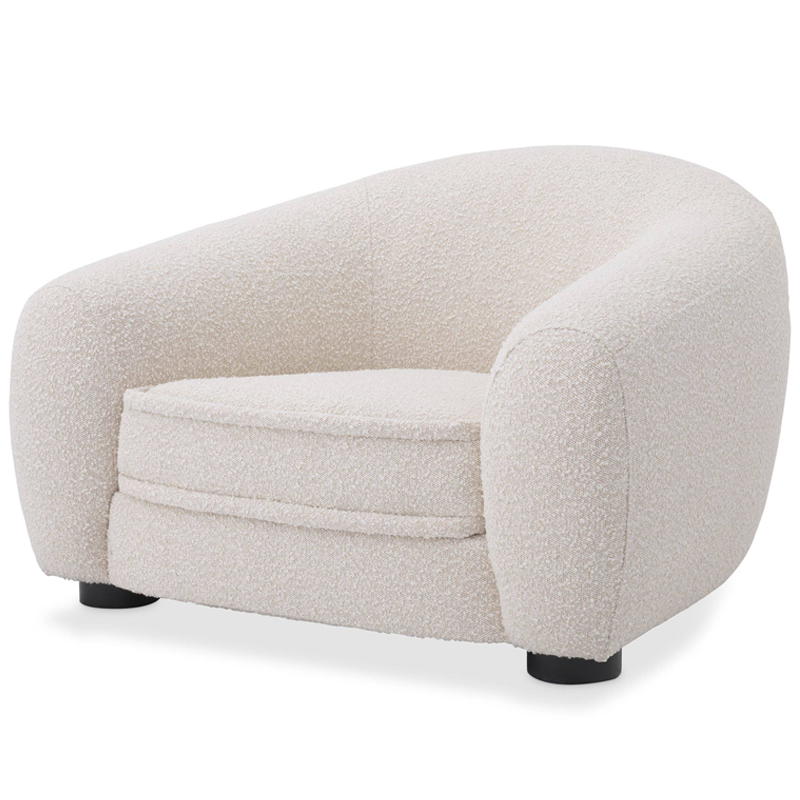 Кресло Eichholtz Chair Freud Boucle cream Кремовый Черный Кресло Eichholtz Chair Freud Boucle cream Кремовый Черный во Владивостоке | Loft Concept