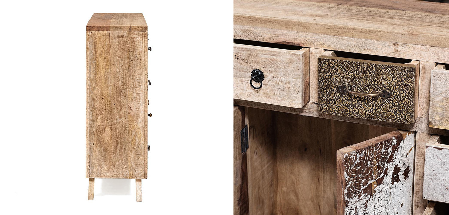 Комод из массива манго в винтажном стиле Vintage Shreds - фото №1