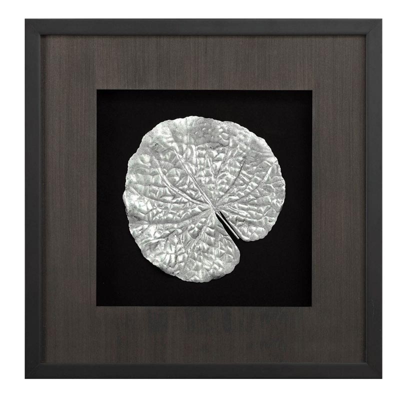 Панно Cassian Reniform Leaf Черный Серебряный Панно Cassian Reniform Leaf Черный Серебряный во Владивостоке | Loft Concept