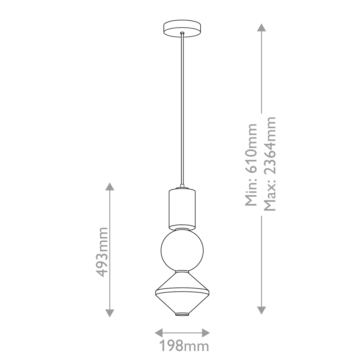 Подвесной светильник белого цвета с тремя геометрическими плафонами Alora Mood во Владивостоке