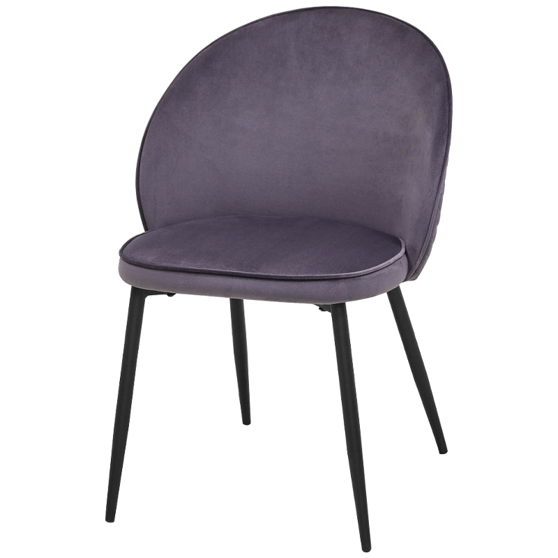 Стул с бархатной обивкой на металлических ножках Hexagon Pattern Chair Баклажан Черный Стул с бархатной обивкой на металлических ножках Hexagon Pattern Chair Баклажан Черный во Владивостоке | Loft Concept