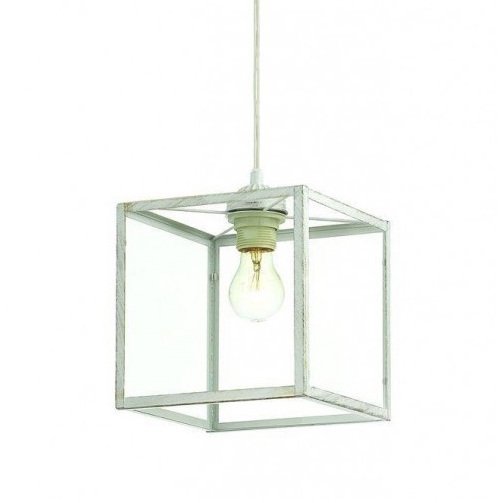 Подвесной светильник Loft Industrial Ortogonal Pendant Cube White Прозрачное Стекло Коричневый Подвесной светильник Loft Industrial Ortogonal Pendant Cube White Прозрачное Стекло Коричневый во Владивостоке | Loft Concept