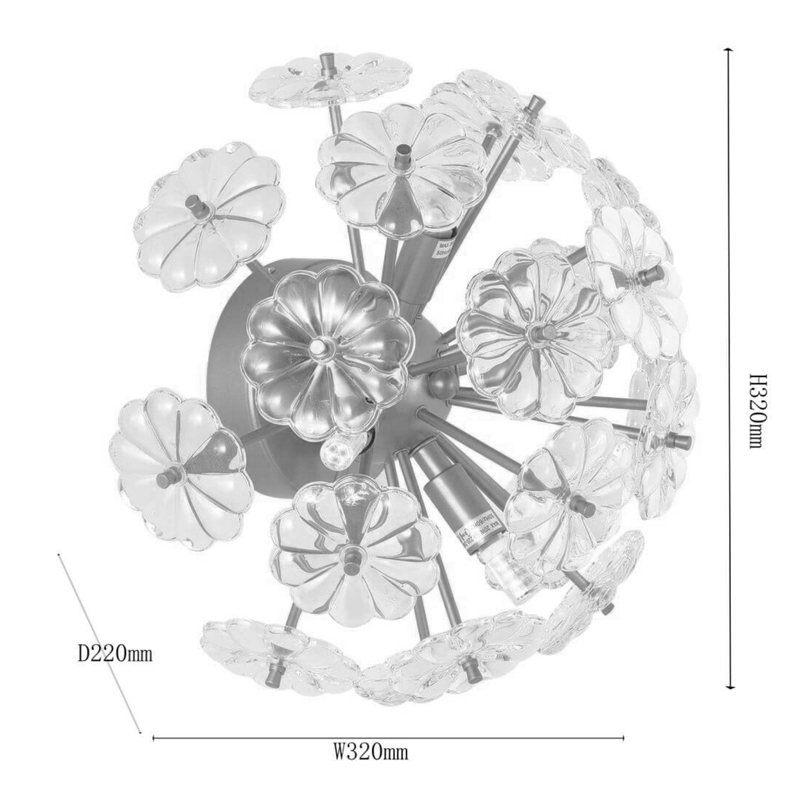 Бра Glass Flowers Sputnik Wall Lamp Бра Glass Flowers Sputnik Wall Lamp во Владивостоке