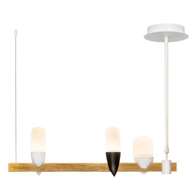 Люстра Ebenezer Chandelier Linear white 60 Белый Латунь во Владивостоке | Loft Concept 