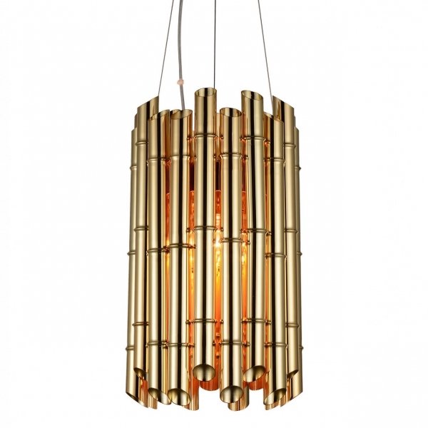 Люстра Golden Bamboo Pendant 6 Глянцевое золото Люстра Golden Bamboo Pendant 6 Глянцевое золото во Владивостоке | Loft Concept