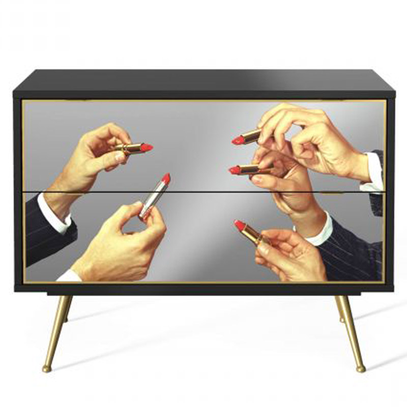 Комод Seletti Chest of Two Drawers Lipstick Мульти Черный Золотой Шампань Комод Seletti Chest of Two Drawers Lipstick Мульти Черный Золотой Шампань во Владивостоке | Loft Concept