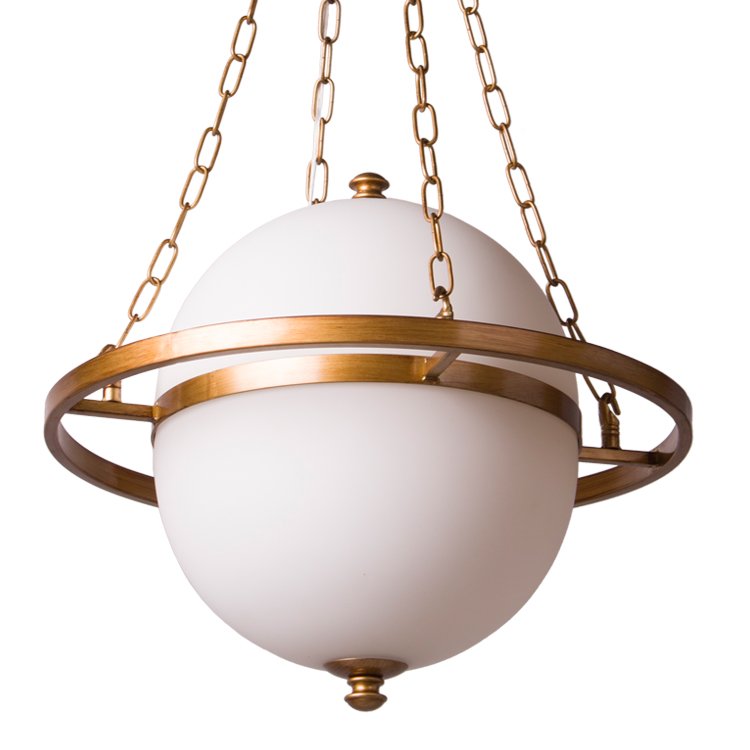 Люстра Saturn Chandelier Золотой Молочный Люстра Saturn Chandelier Золотой Молочный во Владивостоке | Loft Concept