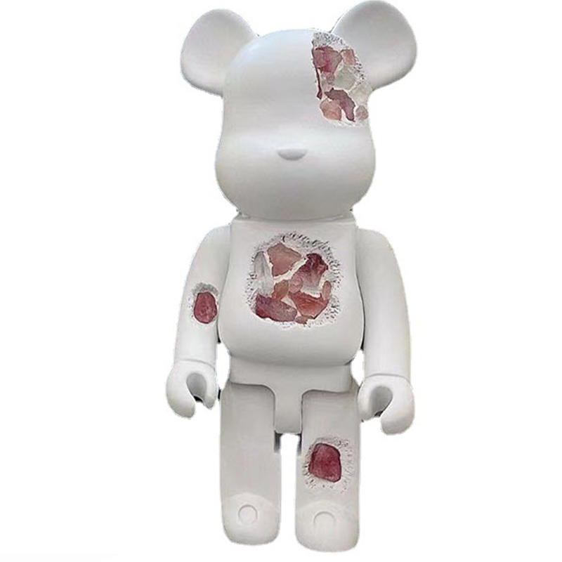 Статуэтка Bearbrick Pink Crystal Белый Розовый пастельный Статуэтка Bearbrick Pink Crystal Белый Розовый пастельный во Владивостоке | Loft Concept