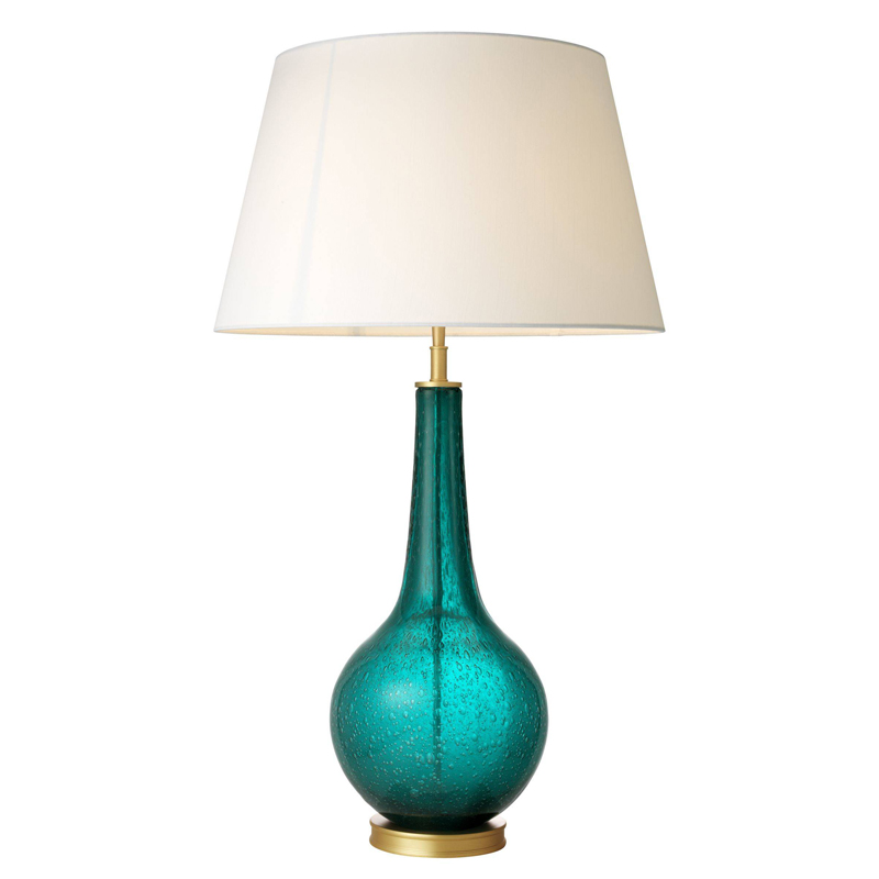 Настольная лампа Eichholtz Table Lamp Massaro Бирюзовый Латунь Белый Настольная лампа Eichholtz Table Lamp Massaro Бирюзовый Латунь Белый во Владивостоке | Loft Concept