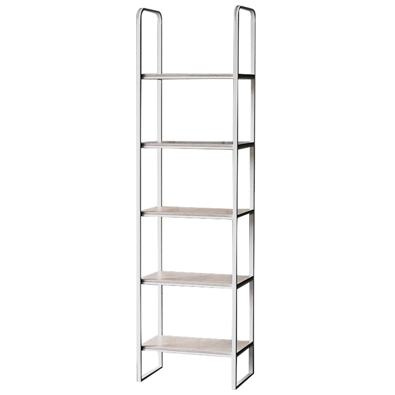 Стеллаж Ayman Industrial Metal Rust Rack Белый Древесина Стеллаж Ayman Industrial Metal Rust Rack Белый Древесина во Владивостоке | Loft Concept