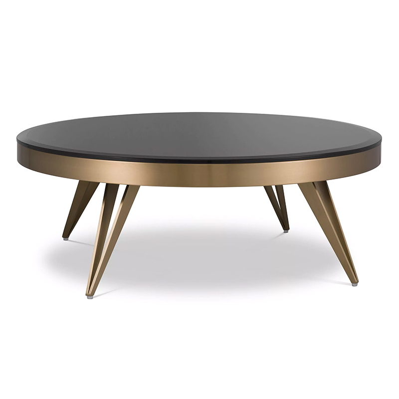 Кофейный стол Eichholtz Coffee Table Rocco Латунь Черный во Владивостоке | Loft Concept 