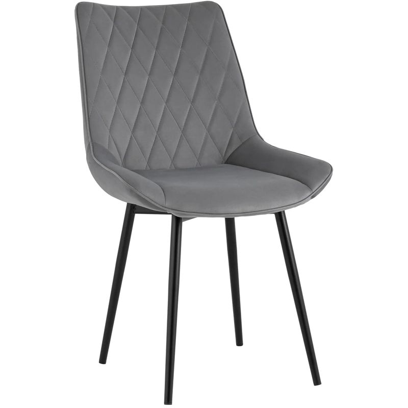 Стул Seoul S Chair Серый Велюр Серый Черный Стул Seoul S Chair Серый Велюр Серый Черный во Владивостоке | Loft Concept