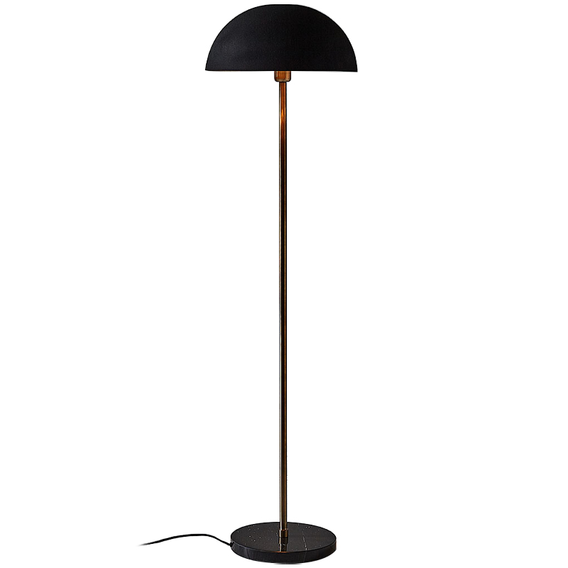 Торшер Riverside Floor Lamp Black Черный Черный Мрамор Nero Латунь Торшер Riverside Floor Lamp Black Черный Черный Мрамор Nero Латунь во Владивостоке | Loft Concept