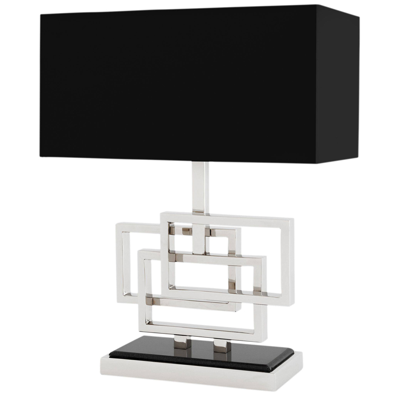 Настольная лампа Eichholtz Table Lamp Windolf Nickel Никель Черный Настольная лампа Eichholtz Table Lamp Windolf Nickel Никель Черный во Владивостоке | Loft Concept