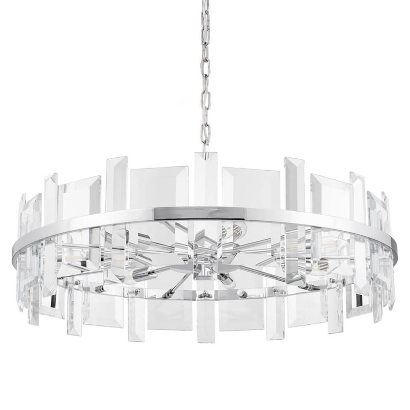 Люстра Harlow Crystal Round Chandelier chrome 7 Хром Люстра Harlow Crystal Round Chandelier chrome 7 Хром во Владивостоке | Loft Concept