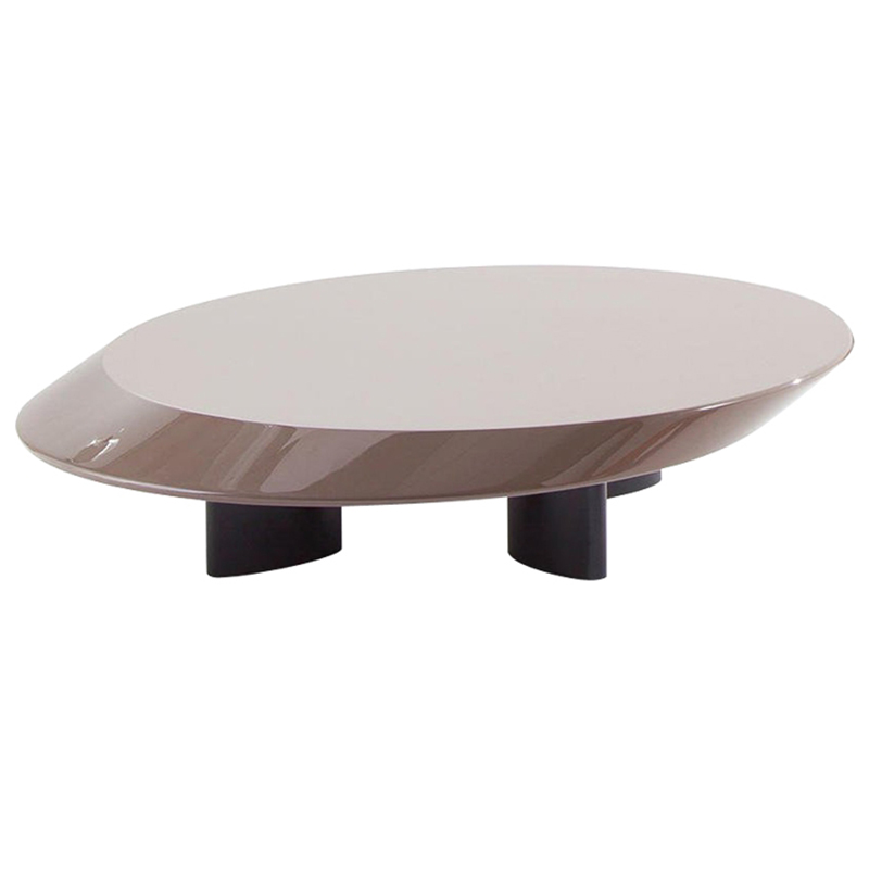 Кофейный стол Ellipse Grey Glossy Coffee Table Серый Черный Кофейный стол Ellipse Grey Glossy Coffee Table Серый Черный во Владивостоке | Loft Concept