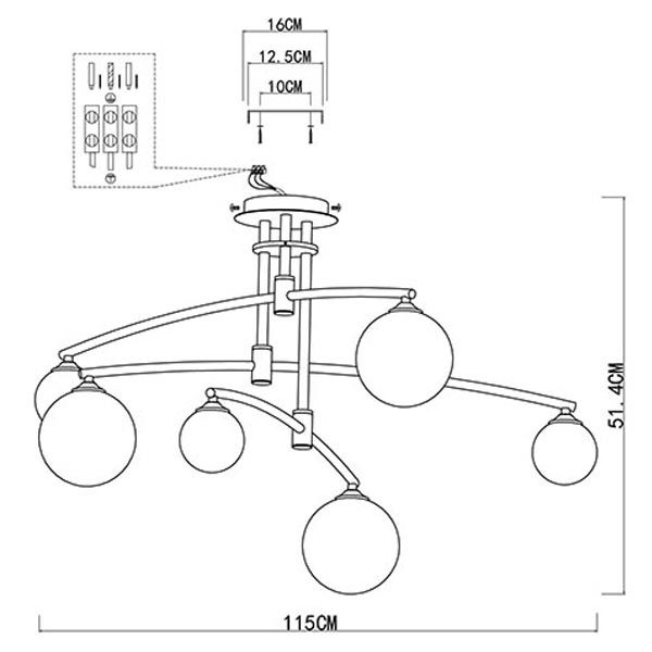 Люстра Glendon Chandelier 6 Balls Люстра Glendon Chandelier 6 Balls во Владивостоке