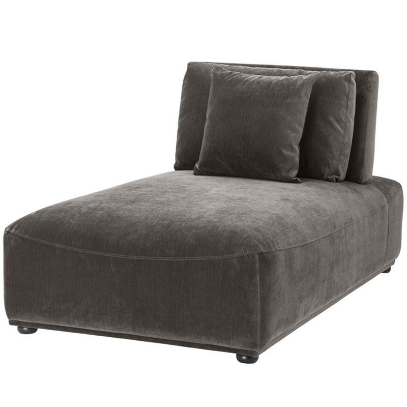 Кресло Eichholtz Chaise Longue Mondial Granite grey Серый Черный Кресло Eichholtz Chaise Longue Mondial Granite grey Серый Черный во Владивостоке | Loft Concept