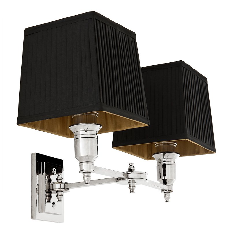 Бра Wall Lamp Lexington Double Nickel+Black Никель Черный во Владивостоке | Loft Concept 