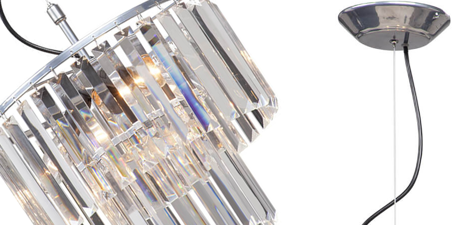 Люстра ODEON CLEAR GLASS 2-TIER Chrome прозрачное стекло D 31 Люстра ODEON CLEAR GLASS 2-TIER Chrome прозрачное стекло D 31 - Loft-Concept во Владивостоке