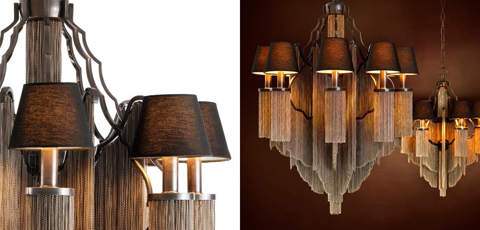 Люстра Eichholtz Chandelier Fringe L - Loft-Concept во Владивостоке