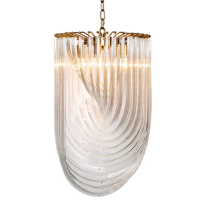 Люстра Retro Frozen Glass Chandelier 44 Champagne Золотой Прозрачное Стекло Люстра Retro Frozen Glass Chandelier 44 Champagne Золотой Прозрачное Стекло во Владивостоке | Loft Concept