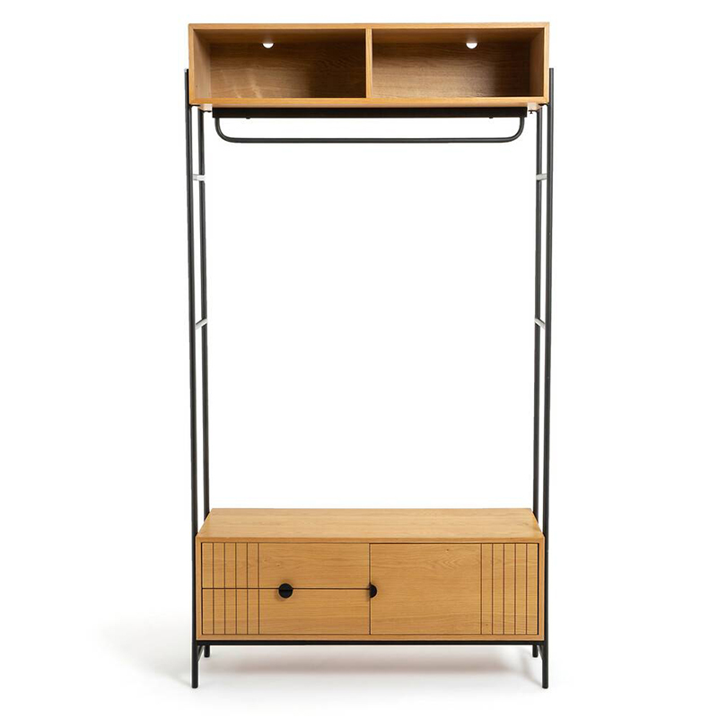 Шкаф Domar Wardrobe Светлый дуб Черный Шкаф Domar Wardrobe Светлый дуб Черный во Владивостоке | Loft Concept