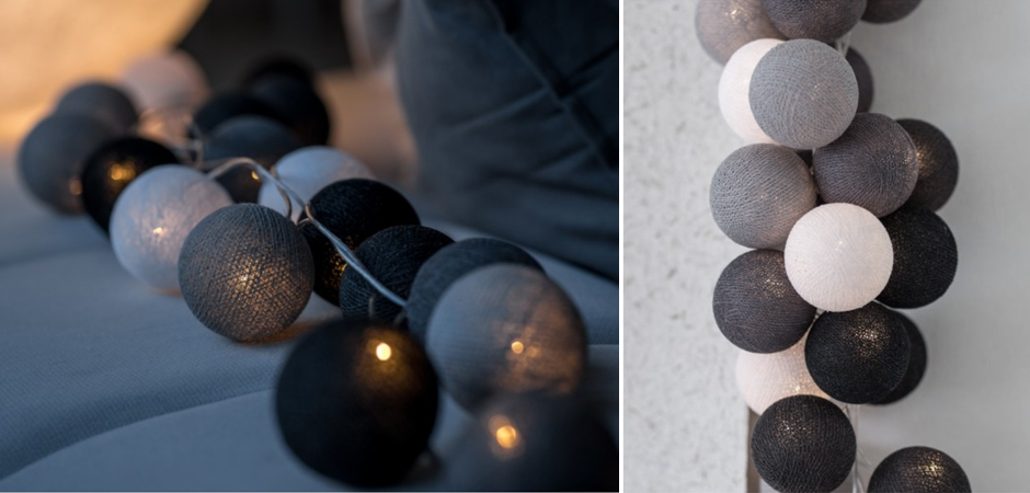 Гирлянда хлопковые фонарики Сotton Ball Antra - Loft-Concept во Владивостоке