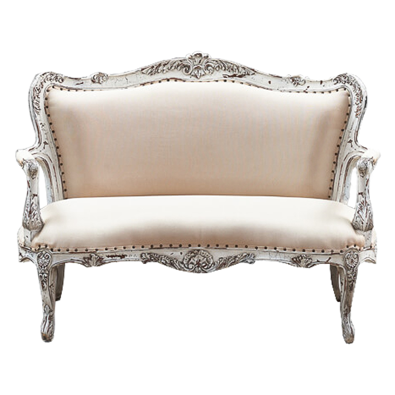 Диван Maria Antoinette Neoclassical Sofa Бежевый Белый винтажная патина Диван Maria Antoinette Neoclassical Sofa Бежевый Белый винтажная патина во Владивостоке | Loft Concept