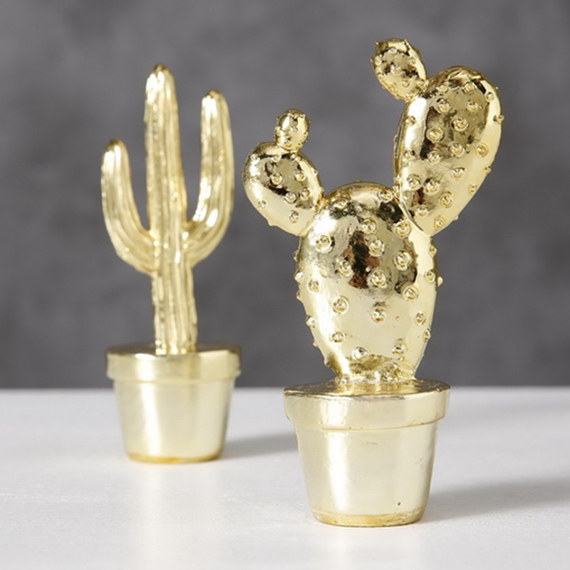 Набор статуэток Golden Cactus Figurine Золотой Набор статуэток Golden Cactus Figurine Золотой во Владивостоке | Loft Concept