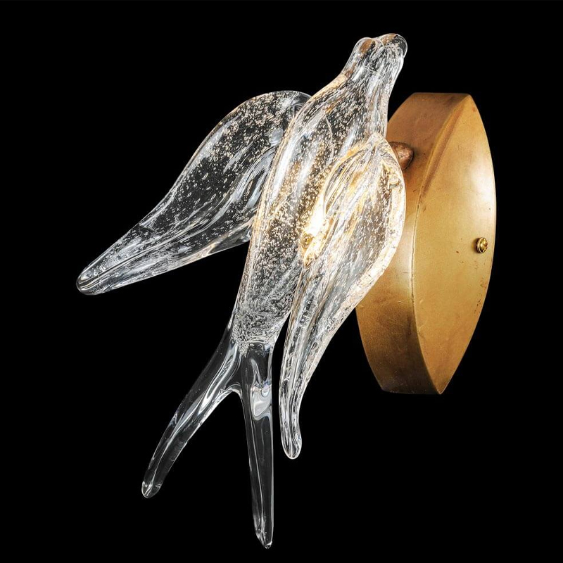 Декоративное светодиодное бра The swallow nest Медь Прозрачный Декоративное светодиодное бра The swallow nest Медь Прозрачный во Владивостоке | Loft Concept