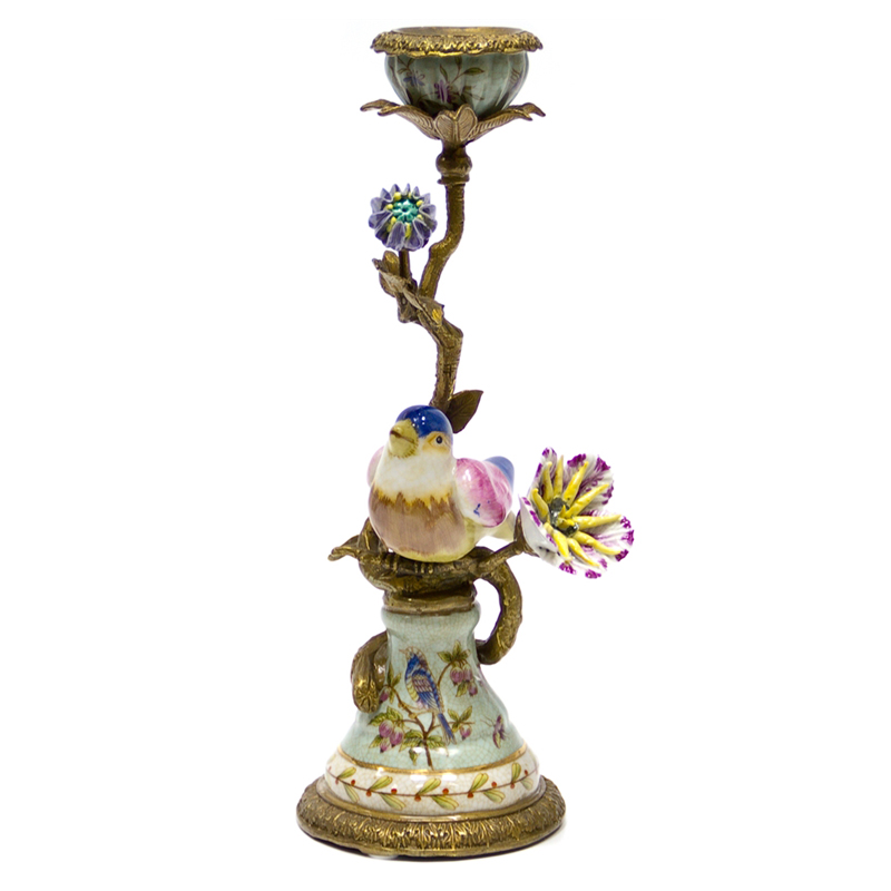 Подсвечник Bird on Stand Candlestick Бронза Мульти Подсвечник Bird on Stand Candlestick Бронза Мульти во Владивостоке | Loft Concept
