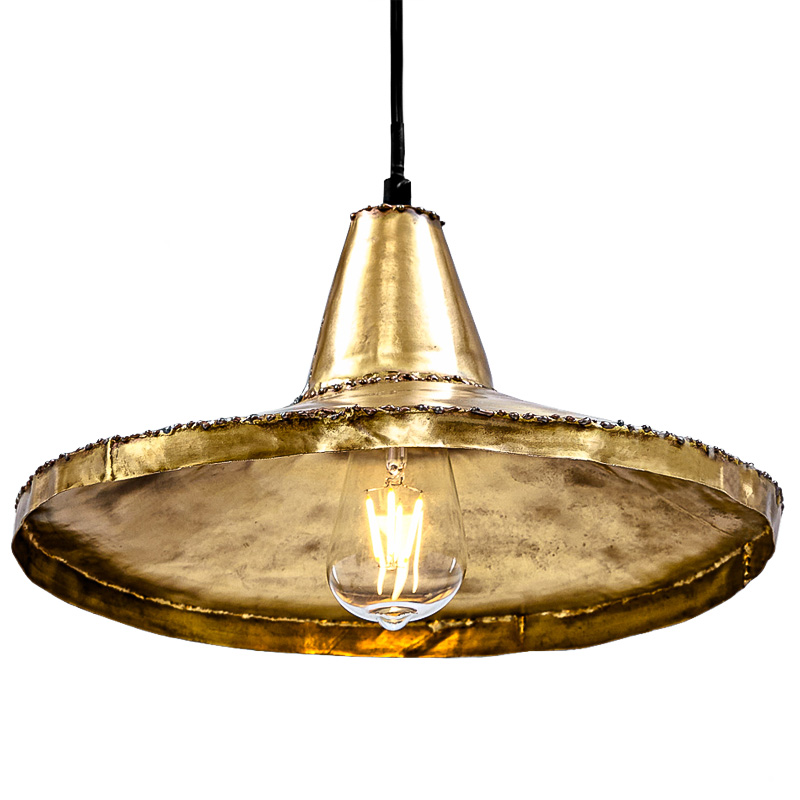 Подвесной светильник Rough Gold Pendant II Винтажное глянцевое золото с состаренным эффектом Подвесной светильник Rough Gold Pendant II Винтажное глянцевое золото с состаренным эффектом во Владивостоке | Loft Concept