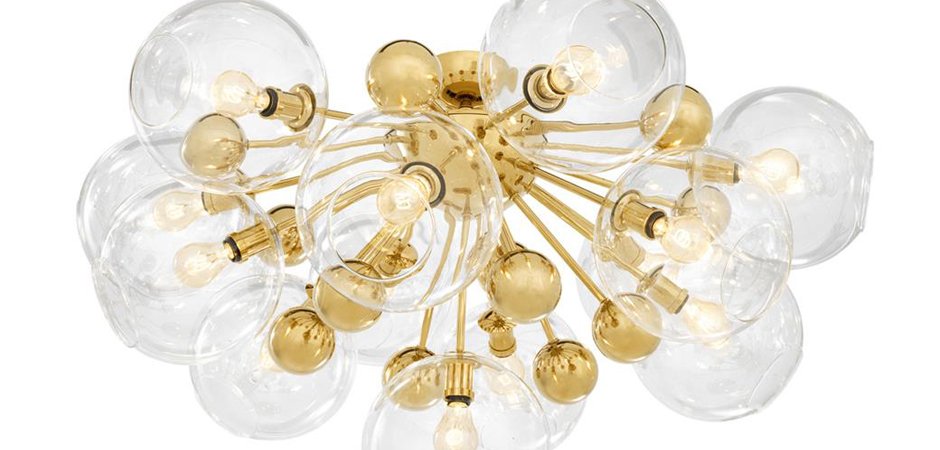 Потолочный светильник Eichholtz Ceiling Lamp Soleil Gold Потолочный светильник Eichholtz Ceiling Lamp Soleil Gold - Loft-Concept во Владивостоке