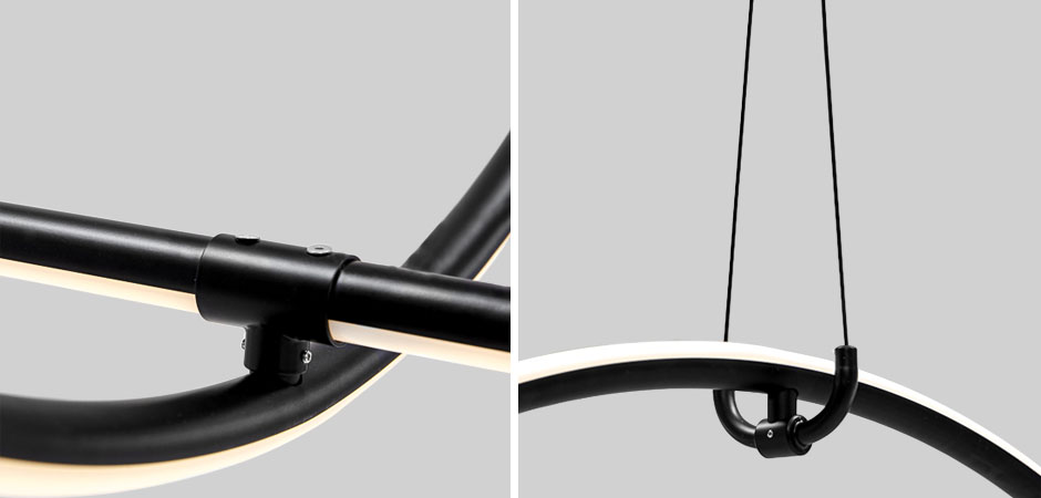 Подвесной светильник Black LED Circle Lamp Подвесной светильник Black LED Circle Lamp - Loft-Concept во Владивостоке